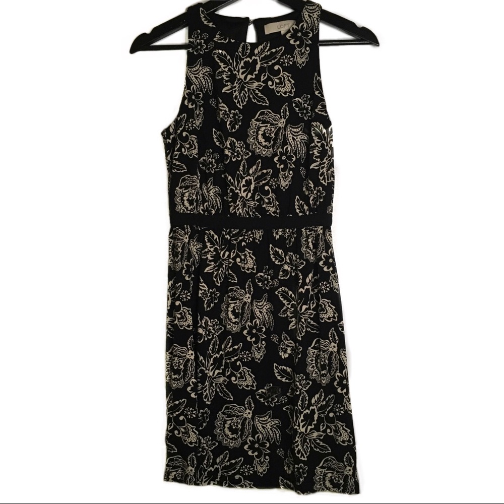 Loft Petite Floral Scoop Neck Short Summer Dress - Picture 1 of 6